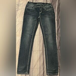 L.A Idol Straight Leg Jeans with Contrast Stitching